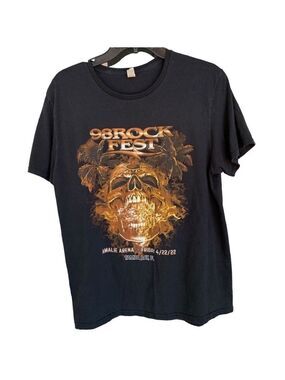 98 Rockfest Black Concert Tshirt Amalie Arena 04-22-22 Tampa Great Condition